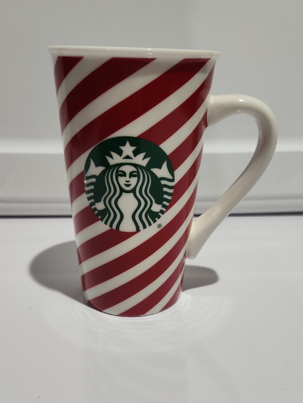 Starbucks Red & White Candy Stripe Mug
